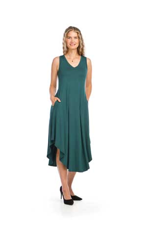PD-12656 - SOFT STRETCHY MAXI DRESS WITH POCKETS - Colors: BLACK,MODERN NAVY,MEDITTERANEAN - Available Sizes:XS-XXL - Catalog Page:6 